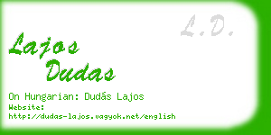 lajos dudas business card