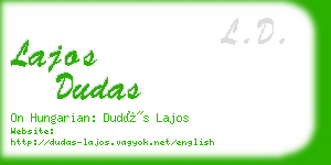 lajos dudas business card